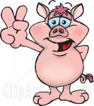 37134-Clipart-Illustration-Of-A-Peaceful-Pig-Smiling-And-Gesturing-The-Peace-Sign.jpg